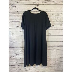 Susan Graver black midi poly rayon size 2X dress